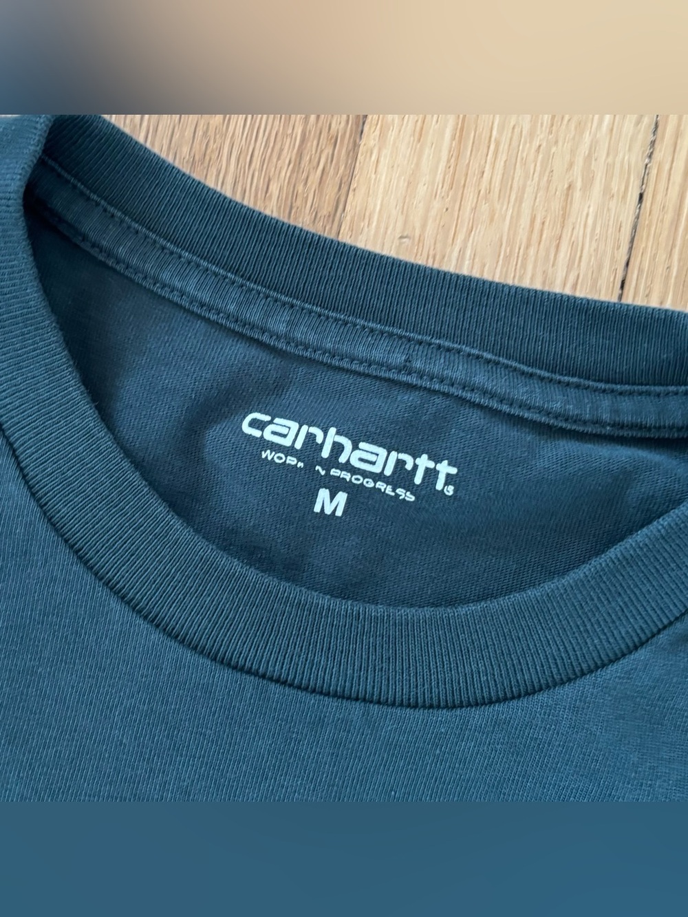 Carhartt WIP Chase LS Tee Mens Medium Green Moss Logo Long Sleeve Shirt - Picture 5 of 8